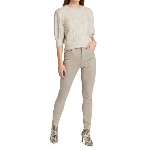 JOE'S JEANS Charlie High-Rise Stretch Coated Skinny Ankle Jeans Stoneware - 25 - Picture 6 of 7